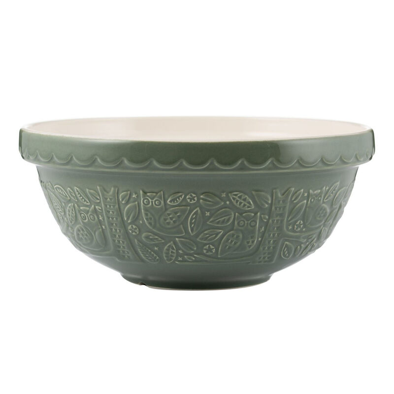 Mason Cash Mixing Bowl Owl Dark Green 26cm image number 0
